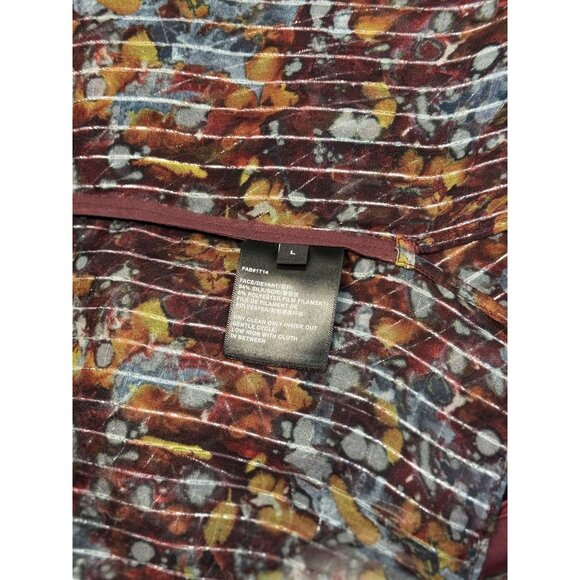 Lafayette 148 New York Sz L Womens Floral Summer Set Sheer Blouse Satin Camisole - Picture 9 of 12